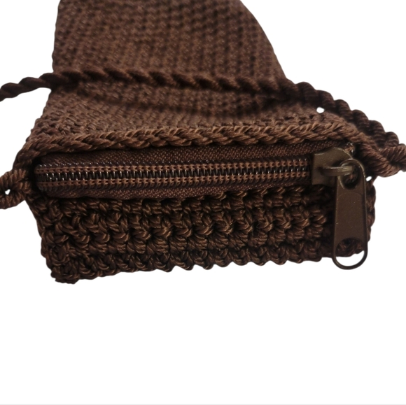Brown Crochet Crossbody Bag - Picture 4 of 4